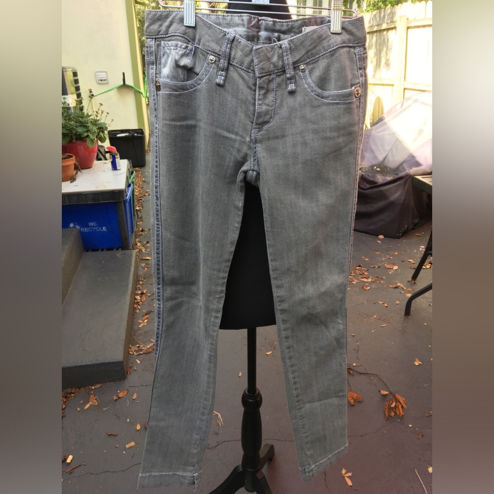 BCBGirls Gray Cotton Skinny Jeans Size 28 waist